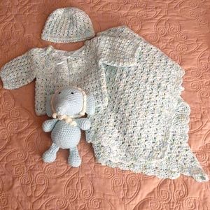 Baby Blanket with Jacket, Hat & Elephant